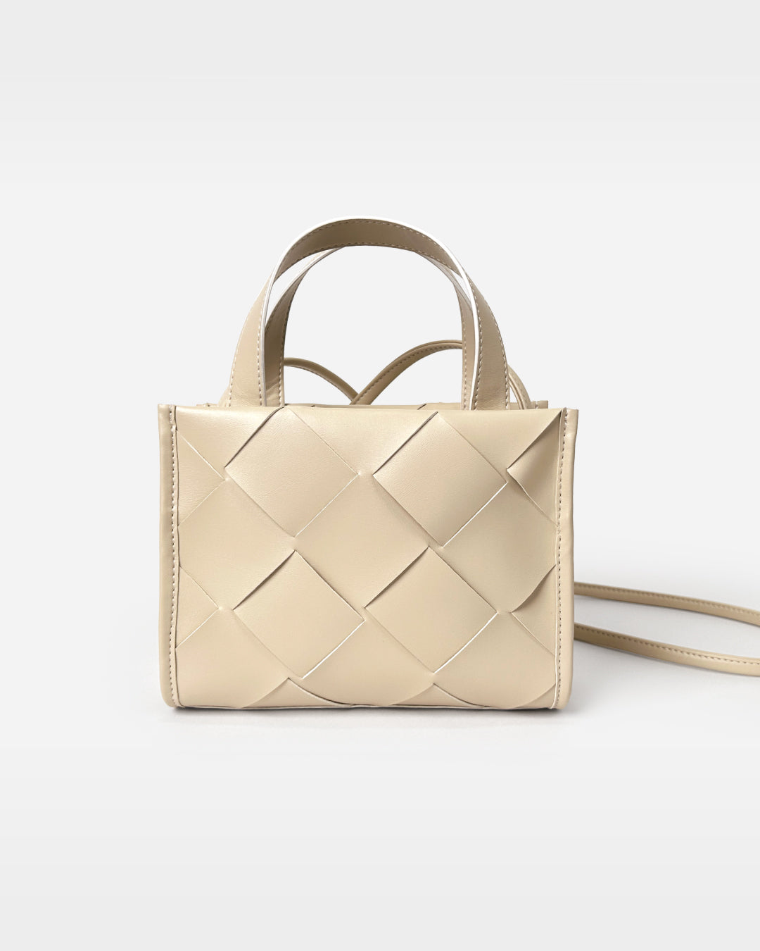Cross hand apple bag 2way  編み込みバッグ