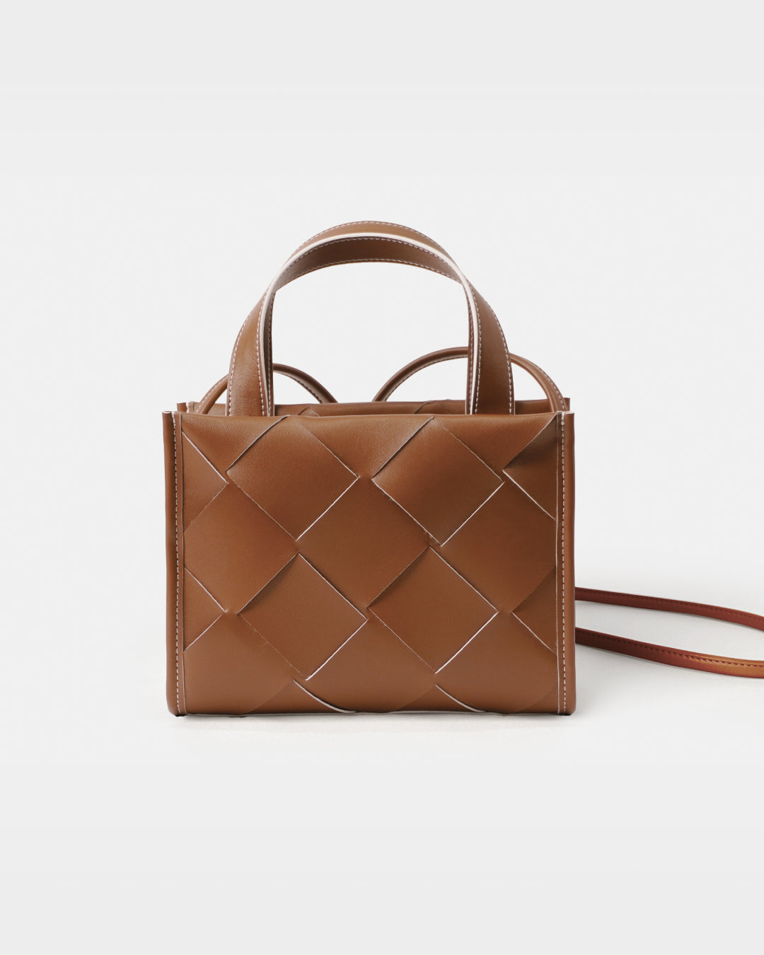 Cross hand apple bag 2way  編み込みバッグ